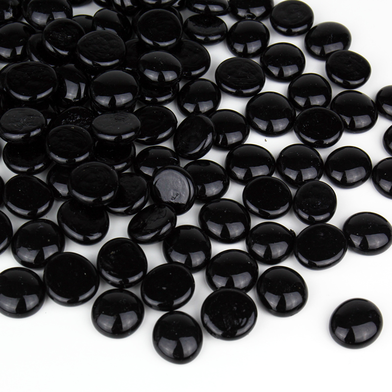 Vase Fillers Gem Glass Confetti Black, 10 lbs