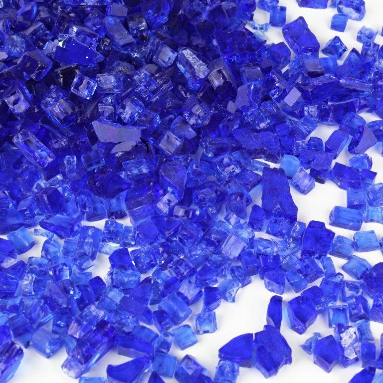 Fire Glass for Fire Pit 10 Pounds, Cobalt Blue (Free Shipping)