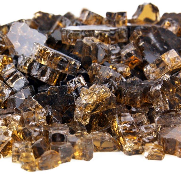 Fire Glass for Fire Pit 10 Pounds, Golden Tea (Free Shipping)