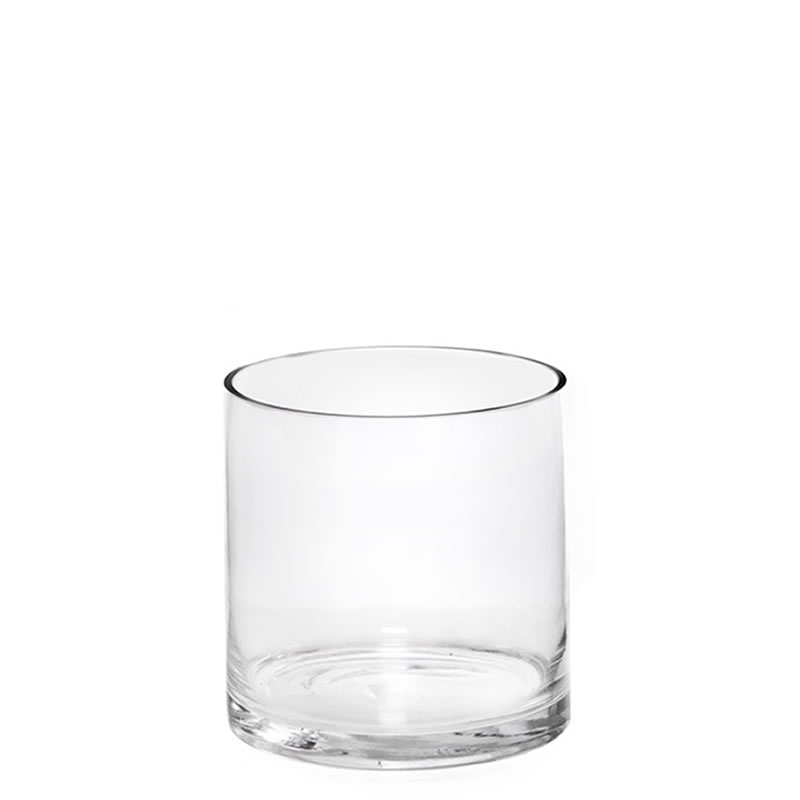 Glass Cylinder Vases. H-6",  Open D - 6" , Pack of 12 pcs