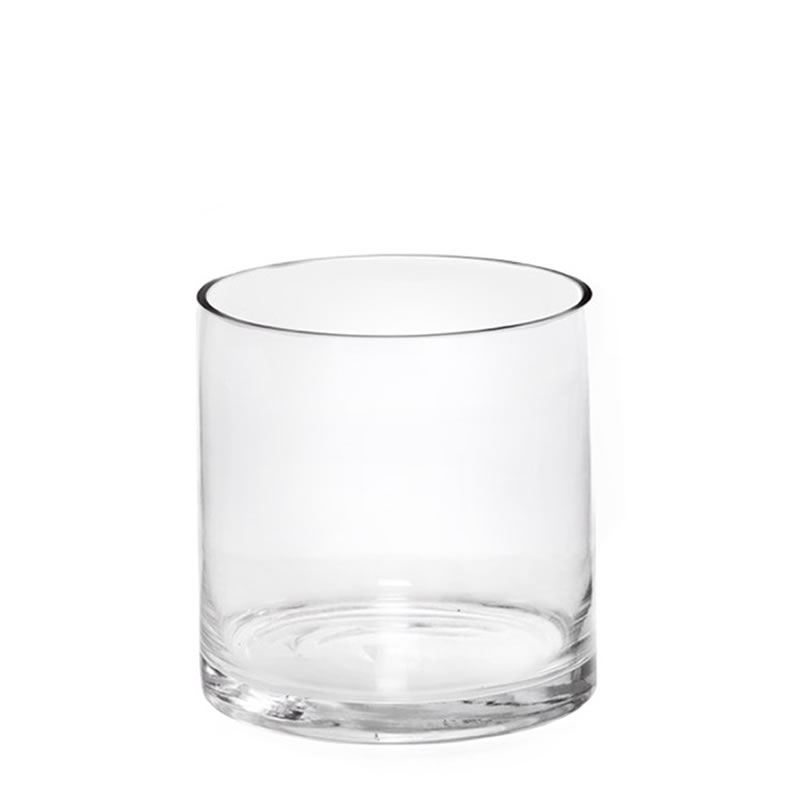 Glass Cylinder Vases. H-7",  Open D - 7", Pack of 6 pcs