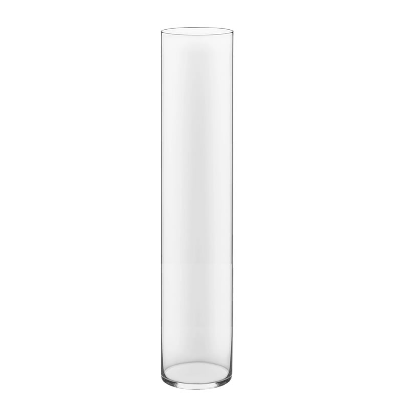 Glass Cylinder Vases. H-20",  Open D - 4", Pack of 6 pcs