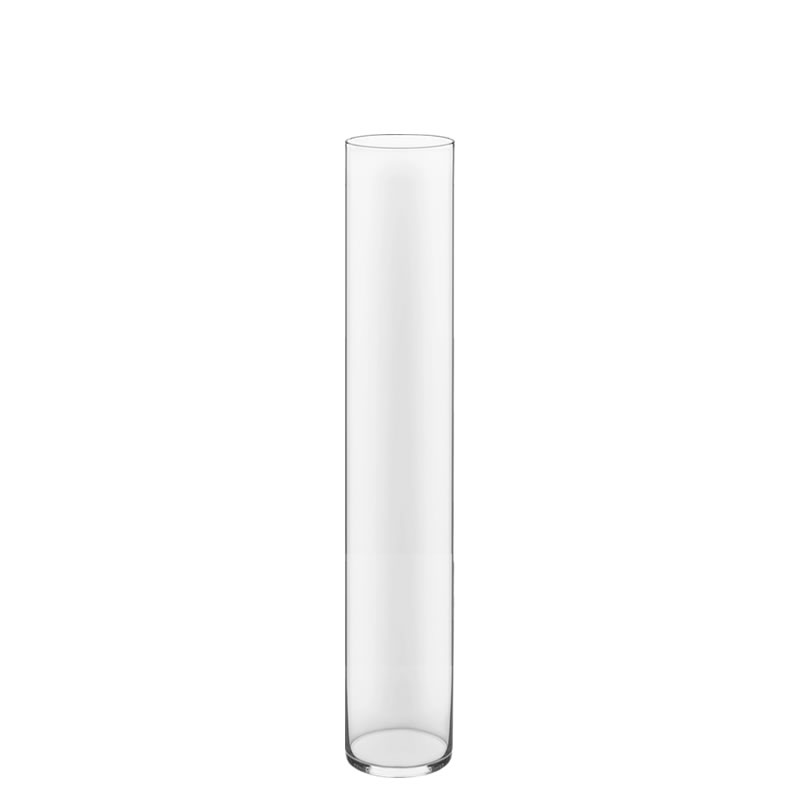 Glass Cylinder Vases. H-24",  Open D - 4", Pack of 6 pcs