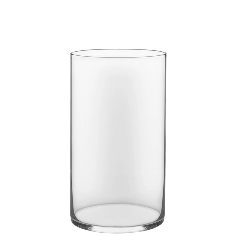 Glass Cylinder Vases.  H-16", Open D - 10", Pack of 2 pcs