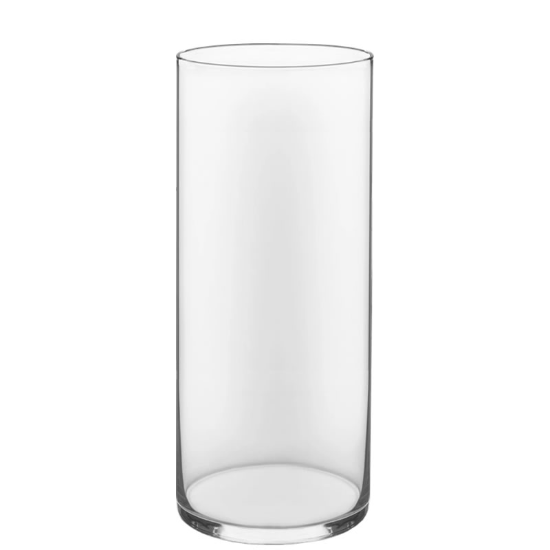 Glass Cylinder Vases.  H-24", Open D - 10", Pack of 2 pcs