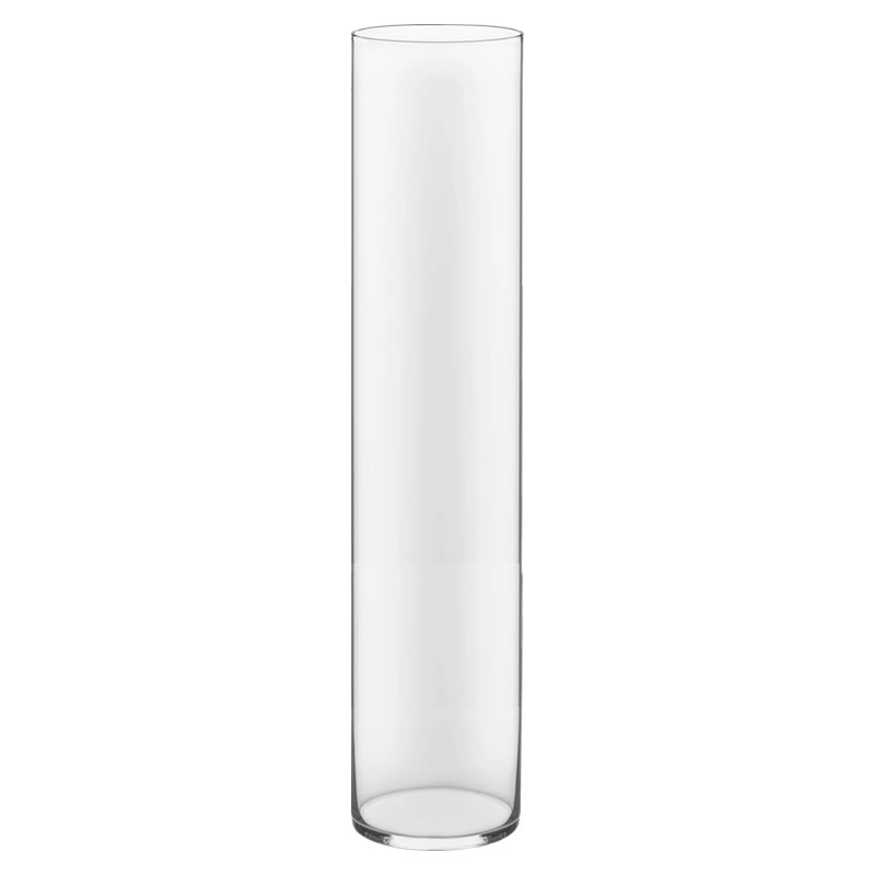 Glass Cylinder Vases. H-24",  Open D - 5" , Pack of 4 pcs