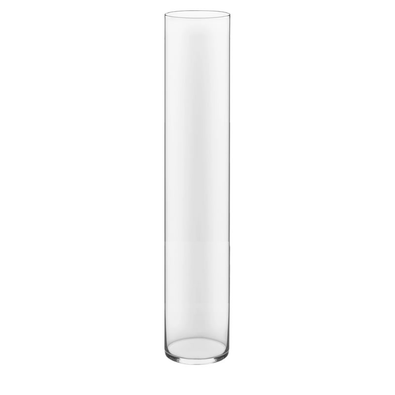 Glass Cylinder Vases. H-28",  Open D - 5" , Pack of 4 pcs