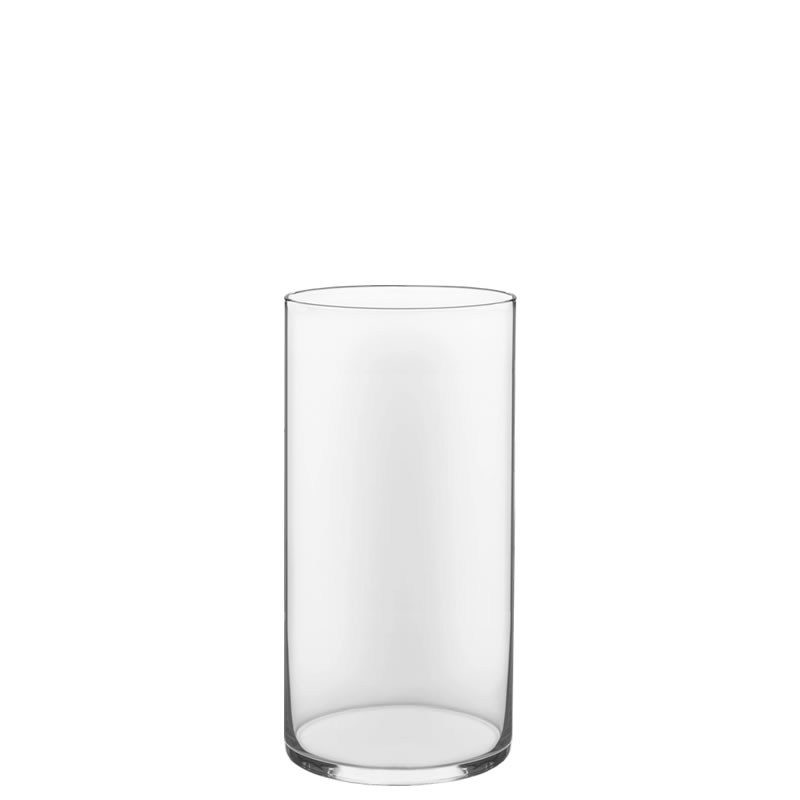 Glass Cylinder Vases. H-12",  Open D - 6", Pack of 4 pcs