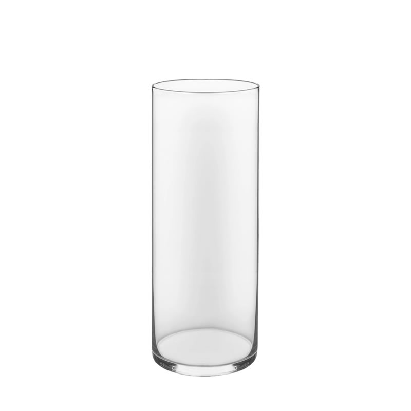 Glass Cylinder Vases. H-16",  Open D - 6", Pack of 4 pcs