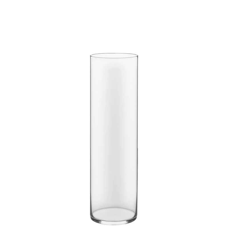Glass Cylinder Vases. H-20",  Open D - 6", Pack of 4 pcs