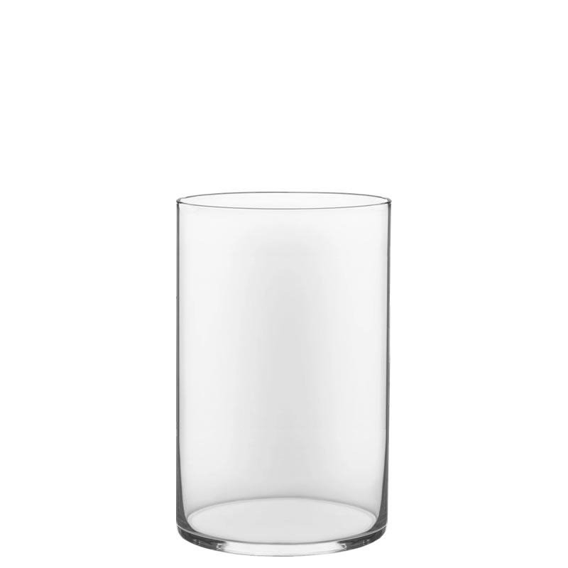 Glass Cylinder Vases. H-12",  Open D - 8", Pack of 4 pcs