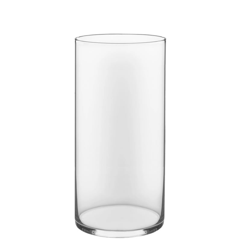 Glass Cylinder Vases. H-16",  Open D - 8", Pack of 4 pcs