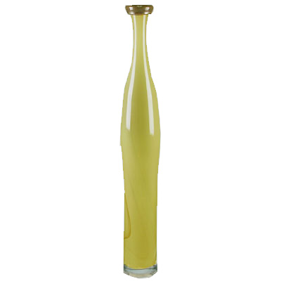 Monroe Bottle Vase: Cream H-20", Open-1.5" 