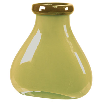 XO Brandy Bottle Vase: Cream, H-6.5" 