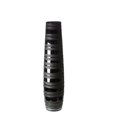 Carved Vase: Black H-20", Open-3" (Pack of 4pcs - $19.50 ea) 