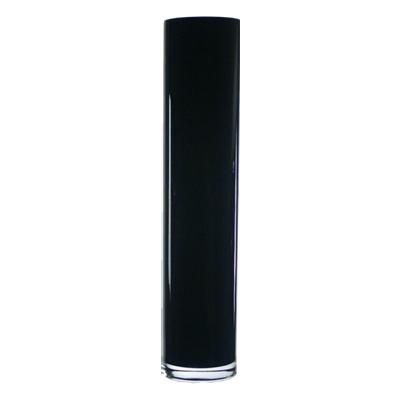 Black Cylinder Vase H-20", Open D - 4", Pack of 4 pcs