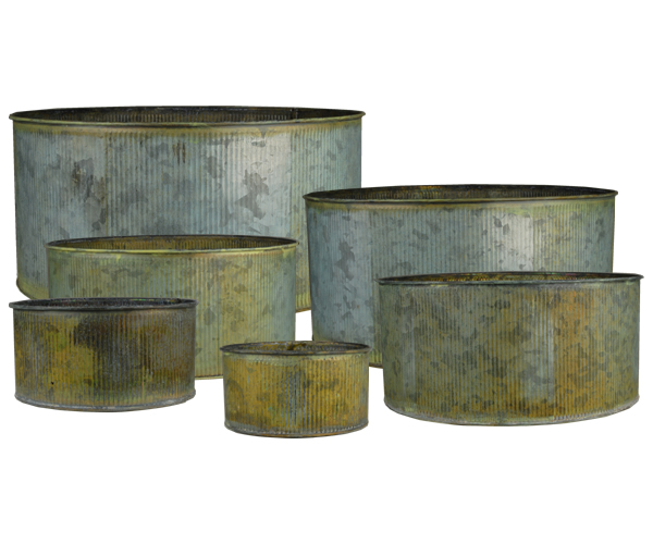 Zinc Cylinder Set of 6, Straight, Antique finish