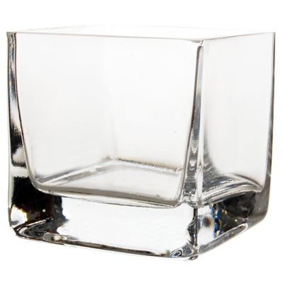 Cube Vase. H-3.15", Pack of 24 pcs