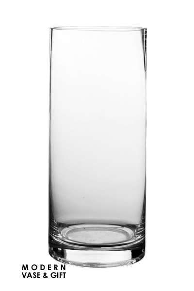 Glass Cylinder Vases. H-9",  Open D - 4", Pack of 12 pcs