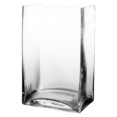 Rectangle Vase. H-9.5", Pack of 6 pcs