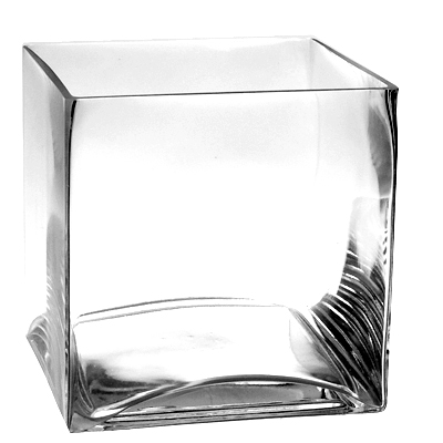 Cube Vase. H-8", Pack of 4 pcs