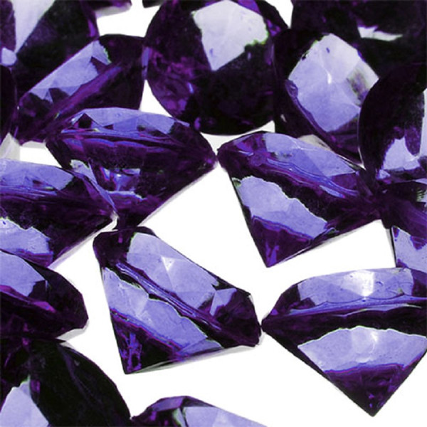 Acrylic Diamond Vase Fillers, Pack of 24 bags, Color: Violet