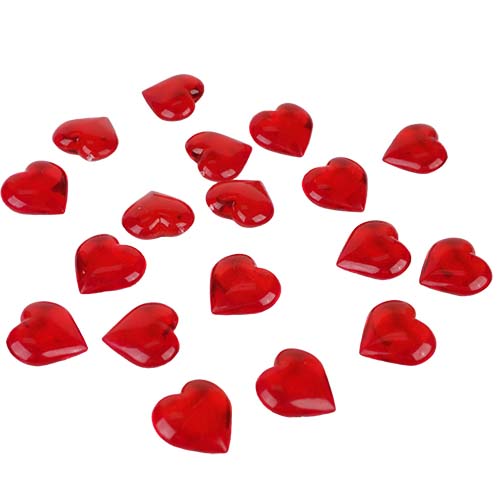 Acrylic Hearts: Red (12 bags ) 