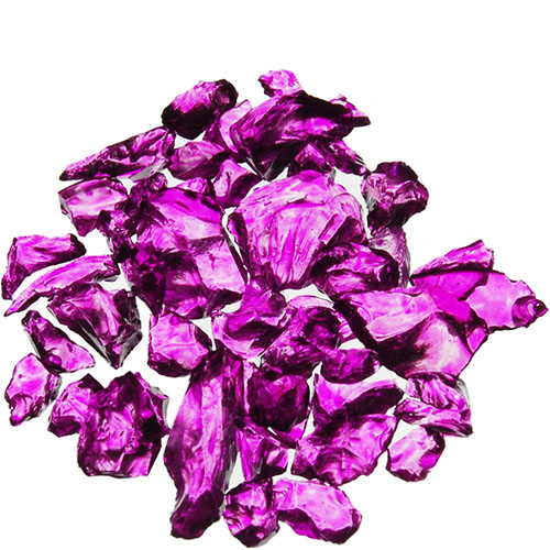 Crushed Colored Glass. Color:  Violet, Pack of 24 bags