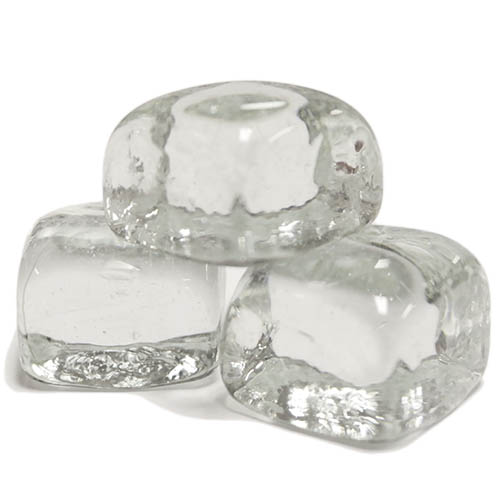 Glass Ice Cube: 24-lbs Glass Cube: Clear (24 Bags - $2.42/bag) *FREE SHIPPING* 