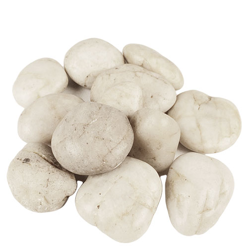 River Stones, River Rocks, Pack of 12 bags, Color: Natural White