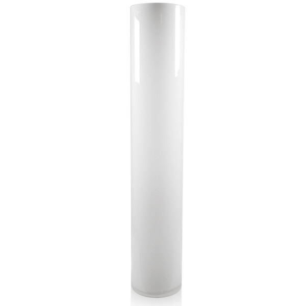 White Cylinder Vase H-32", Open D - 6", Pack of 4 pcs