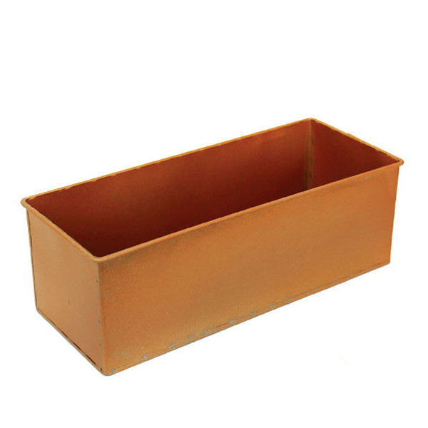 Zinc Rectangle Planter Rose Gold Finish . H-4",Pack of 6 pcs