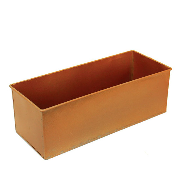 Zinc Rectangle Planter Rose Gold Finish . H-4",Pack of 4 pcs