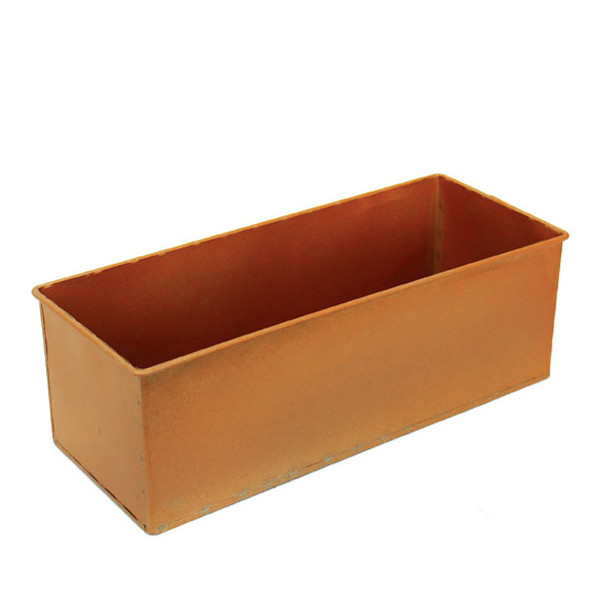 Zinc Rectangle Planter Rose Gold Finish . H-4",Pack of 4 pcs