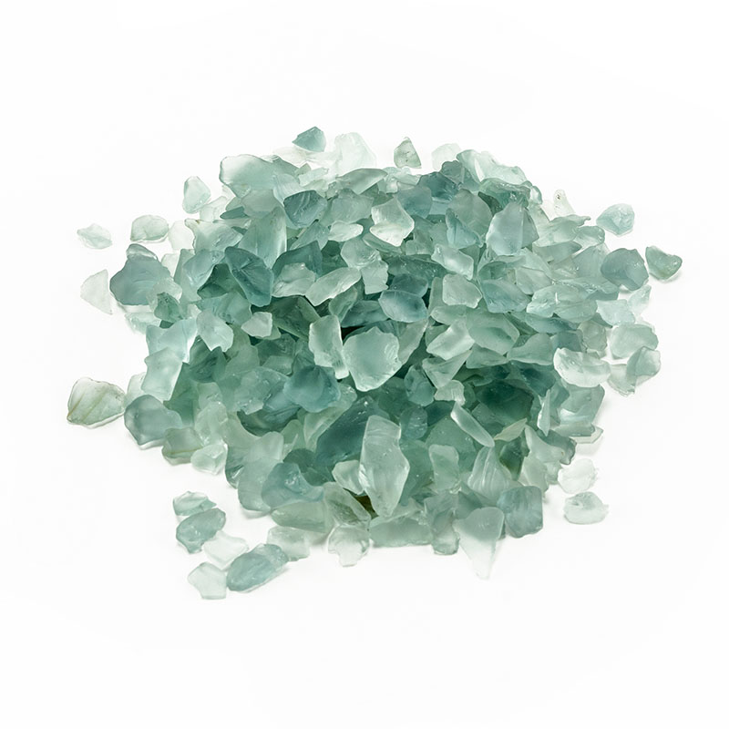 Frosted Sea Glass. Color:  Frosted Light Blue, Pack of 24 bags