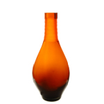 Carved Tear Drop Vase: Autumn Orange, H-14", Open-2" 