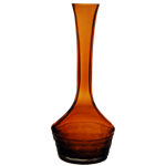 Carved Artistic Autumn Vase: Amber H-14.5", Open-2.5" 