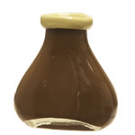 XO Brandy Bottle Vase: Brown, H-7.5" 
