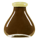 XO Brandy Bottle Vase: Brown, H-6.5" 