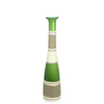 Baseball Bat Vase: Green Weaved H-21", Open-2.5" 