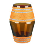Golden Drum Vase: Amber Gold Weaved H-10", Open-4.5" (Pack of 6pcs - $8.00 ea) 