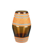 Golden Drum Vase: Amber Gold Weaved H-8", Open-3" (Pack of 6pcs - $7.00 ea) 