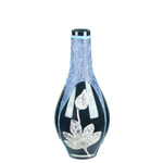 Aladdin Vase: Blue/Purple Weaved H-12", Open-1.5" 