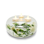 Tealight Candle Holder Clear, H-4.5", Open-7.5" (Pack of 12pcs - $4.85 ea) 