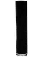 Black Cylinder Vase H-20", Open D - 4", Pack of 4 pcs
