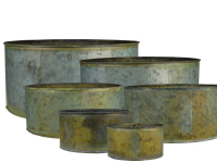 Zinc Cylinder Set of 6, Straight, Antique finish