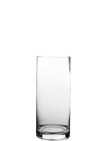 Glass Cylinder Vases. H-9",  Open D - 4", Pack of 12 pcs