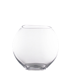 GEM Moon Shaped Vase: Clear, H-11", Open-7.5"x3" (Pack of 4 pcs)