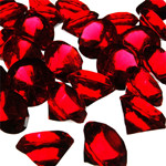 Acrylic Diamond Vase Fillers, Pack of 24 bags, Color: Red