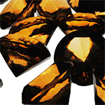 Acrylic Diamond Vase Fillers, Pack of 24 bags, Color: Amber